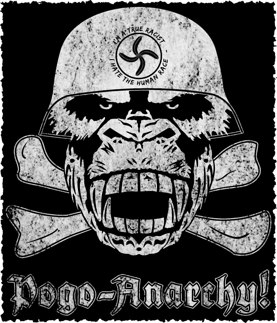 Gorilla Skull Stahlhelm Rassist Pogo-Anarchy - APPD